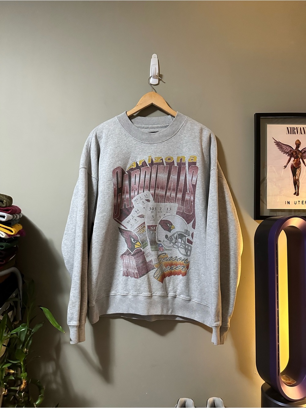 Abercrombie & Fitch Gray Arizona Cardinals Graphic Crewneck